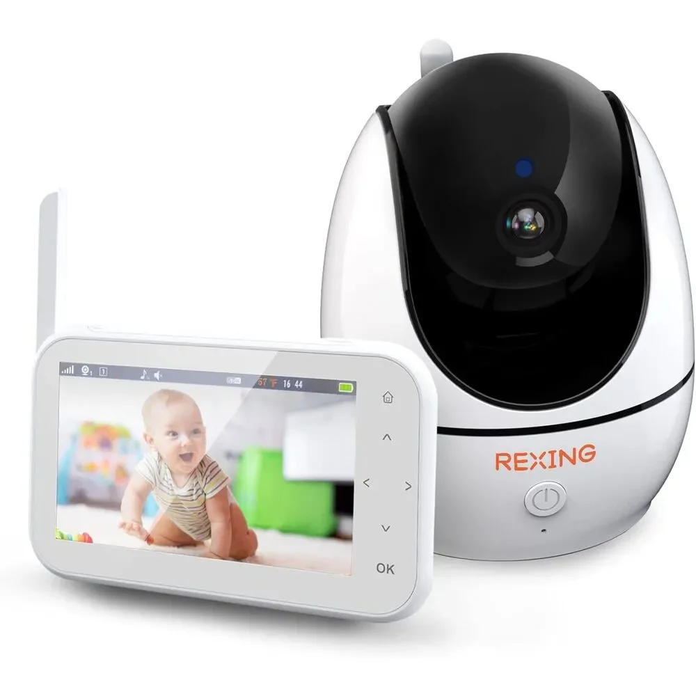 REXING BM1 Baby Monitor w/ Recording Capabilities 4.5” Display, 720p Video/Audio